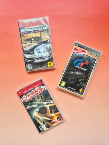 Lote Jogos de Corrida PSP: Midnight Club + Gran Turismo + Need for Speed