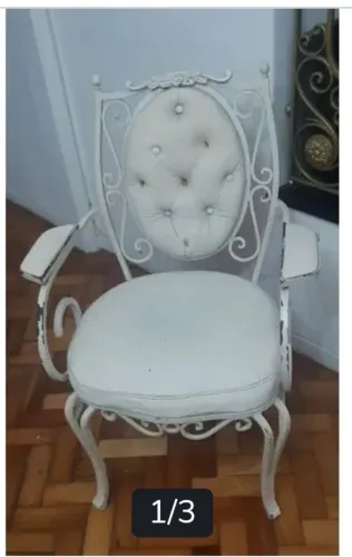 Poltrona antiga de ferro 