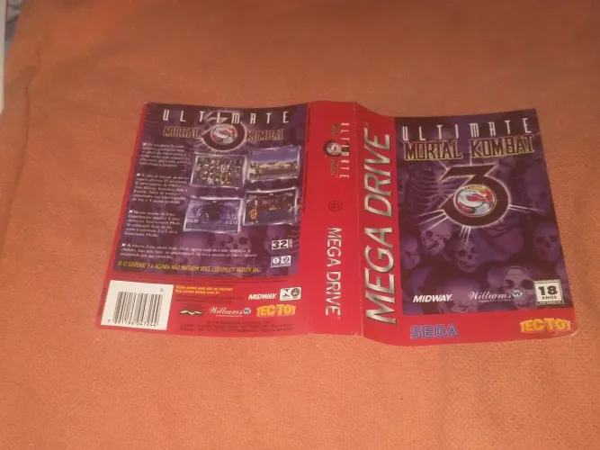 Capa Ultimate Mortal Kombat 3 Mega Drive Tectoy - Somente a Capa