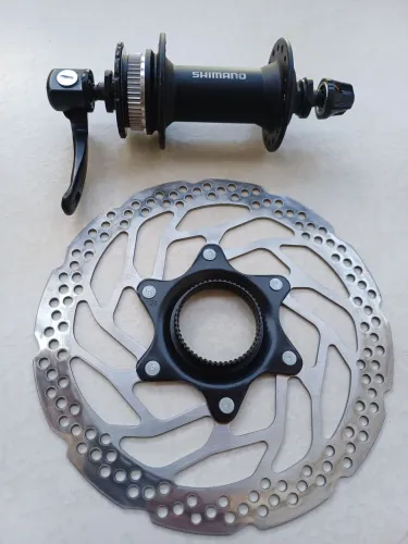 CUBO DIANTEIRO SHIMANO ALIVIO HB M4050 MAIS DISCO FREIO 160MM SM RT30S NOVOS 