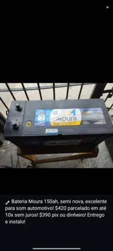 Bateria Moura 150ah, $400