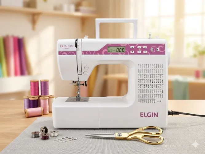 Máquina de Costura Doméstica Elgin.