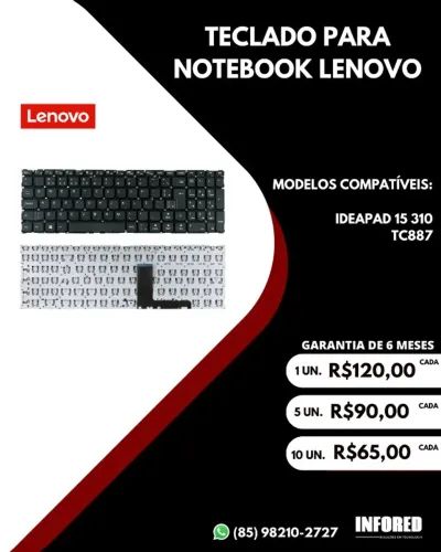 Teclados para notebook Lenovo