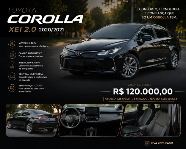 Toyota Corolla XEI 2.0 Flex 16V Aut. 2021