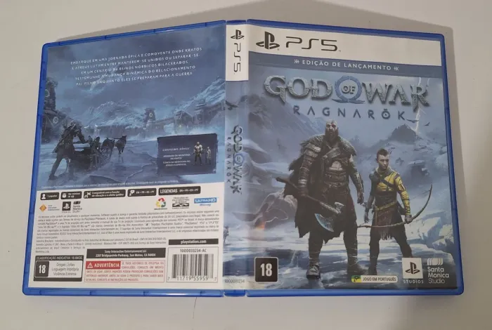 2 jogos de PS5 God of War Ragnarok e Gran turismo 7