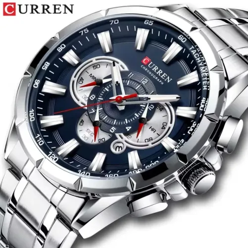 Relógio Masculino Curren Modelo 8363 - Pulseira de Aço