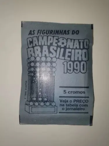 Envelope Figurinhas Lacrado Álbum Campeonato Brasileiro 1990 Pacotinho Lacrado