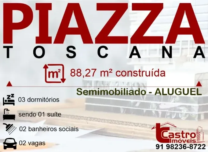 Alugo apto de 3/4 com 02 vagas no Residencial PIAZZA TOSCANA. J001