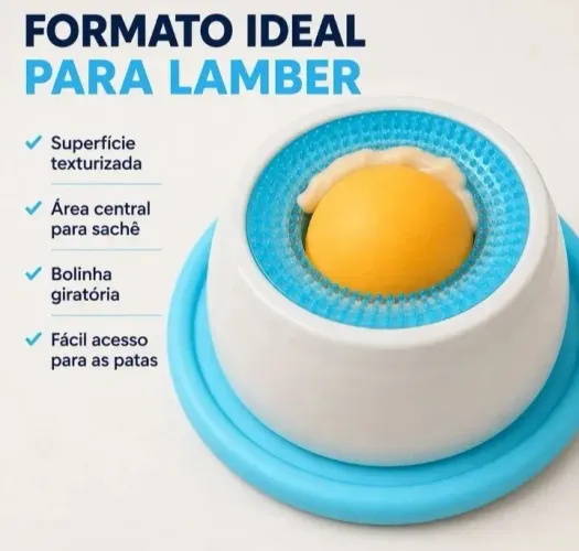 Brinquedo Alimentador Lento Lambedor Interativo Cães Gatos
