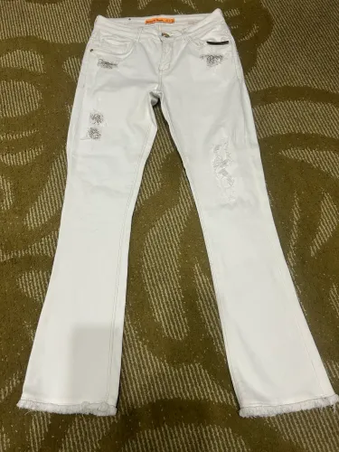 Calça branca feminina Morena Rosa - tamanho 38