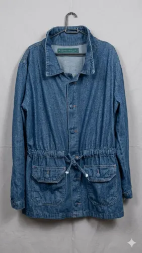 Jaqueta parka jeans vintage 
