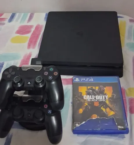 PS4 SLIM SUPER NOVO+2 CONTROLES