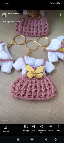 Chaveiros amigurumi