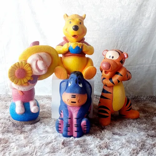 Escultura isopor Ursinho Pooh Kit