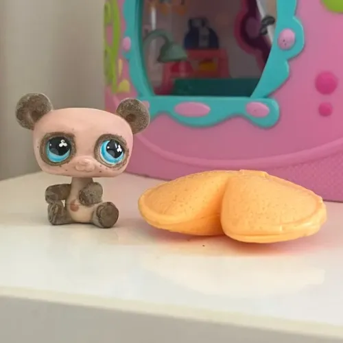 littlest pet shop urso #645 (acompanha acessório original)