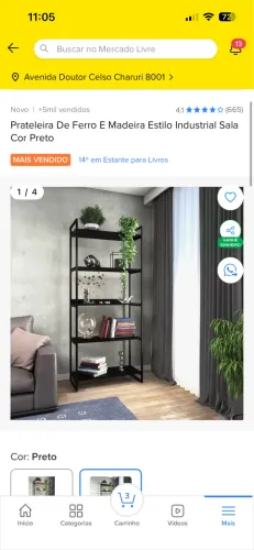 Prateleira de ferro industrial