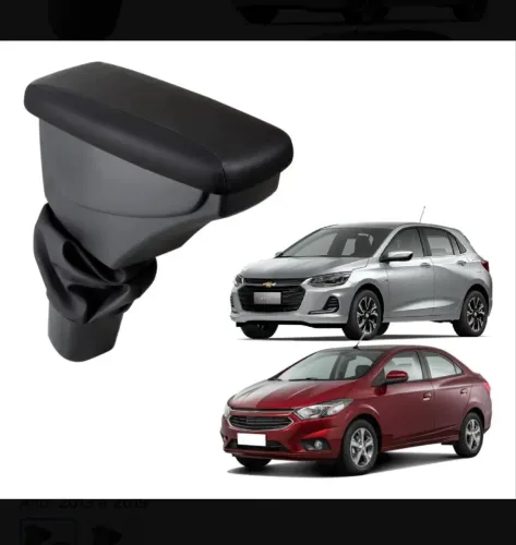 Descanso Apoio De Braço Chevrolet Onix Couro cinza