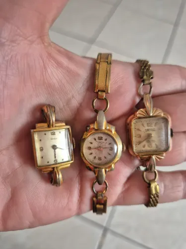 3 relógios antigos a corda,NAO TAO FUNCIONANDO, SUIÇOS