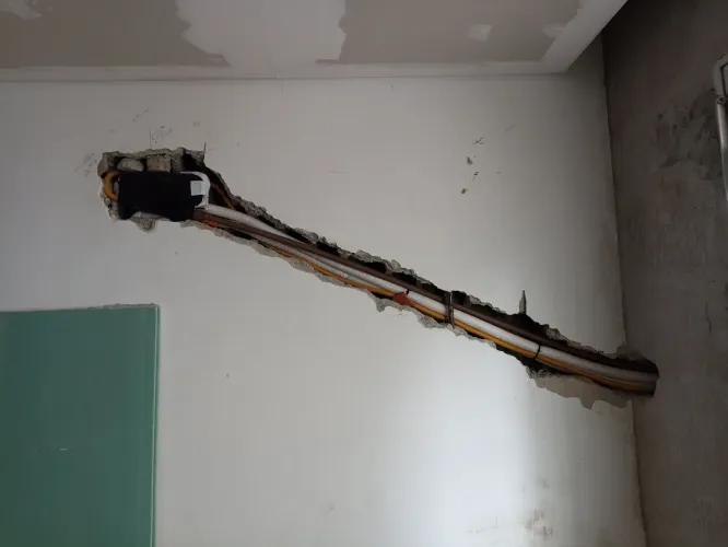 Infra estrutura embutida para ar condicionado (Instalação profissional)