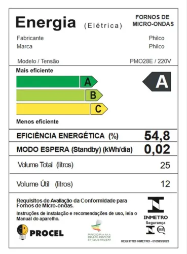 Microondas Philco 25L Espelhado