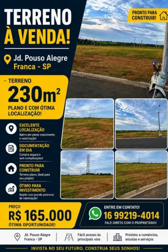 Terreno 230m² pouso Alegre