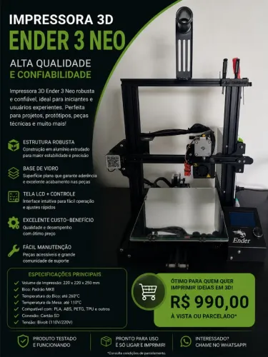Impressora 3D Ender 3 Neo