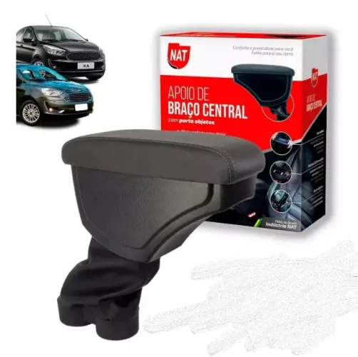 Apoio Suporte Descanso de Braço + Porta Objetos para o Ford Ka Hatch Sedan 2015 - 2021