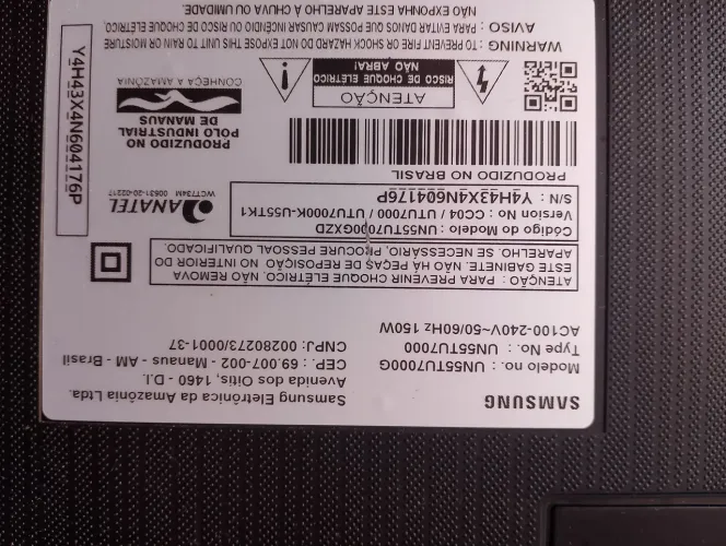 Tv Samsung 55 polegadas com tela quebrada