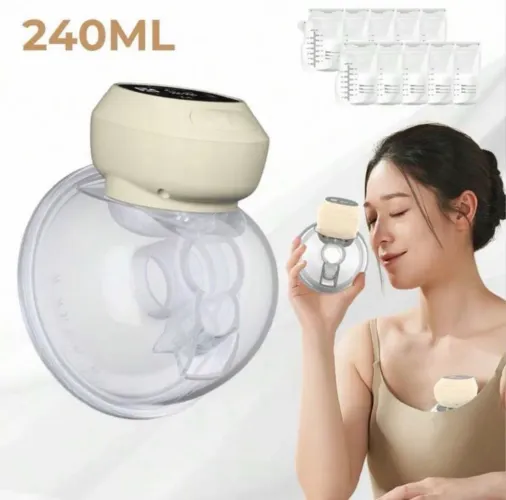Bomba tira leite elétrica portátil 240 ml - NOVA, sem uso!