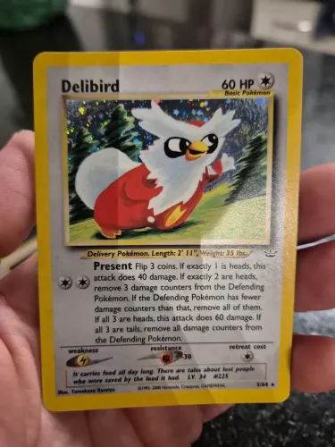 Carta Pokémon Delibird Holo Rara - Neo Revelation Original Inglês