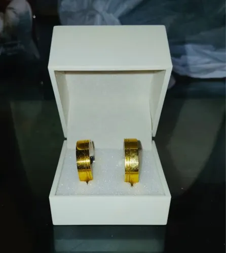 Alianças Moeda Antiga 6mm Novas + Caixa e Bolsa da Loja