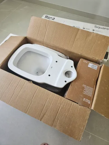 Bacia Sanitária Roca Square Completa com Caixa Acoplada e Assento - Branca _ Nova