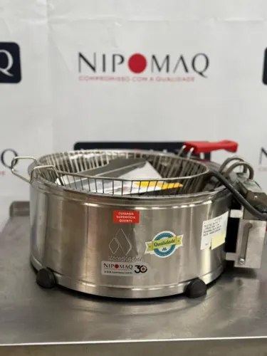 TH.2.702 TACHO 7,5 LITROS COM PENEIRA 35CM BACIA INOX - MARCHESONI