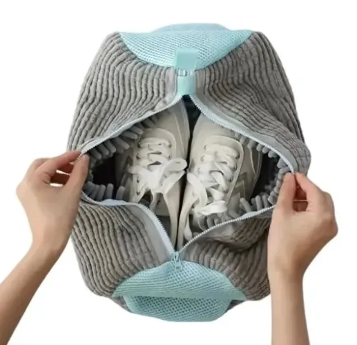 Saco De Lavar Tênis E Sapatos Na Máquina De Lavar