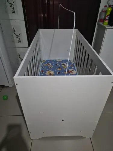 Berço Infantil Branco + Colchão