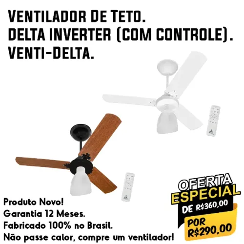 Ventilador De Teto Delta Inverter Venti-Delta.