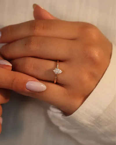Anel Vivara Luna banhado a Ouro 18k
