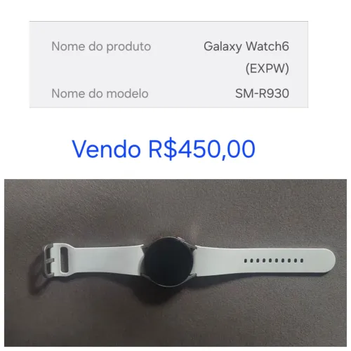 Vendo relógio Samsung Galaxy Watch6