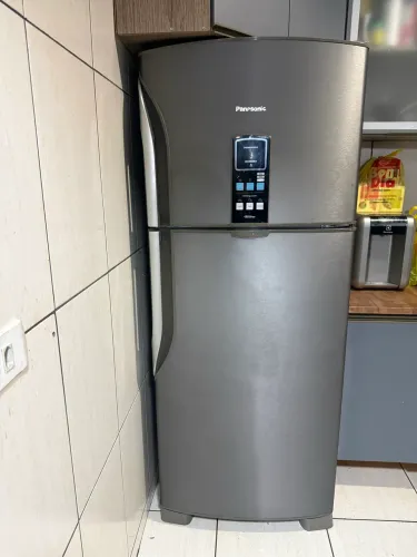 Geladeira Panasonic Inverter Frost free 483litros aço escovado