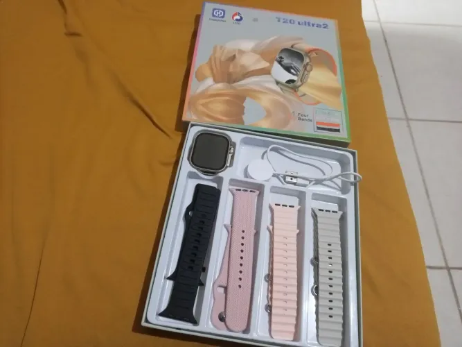 Smartwatch T20 Ultra 2 Novo na Caixa + 4 Pulseiras Lindas