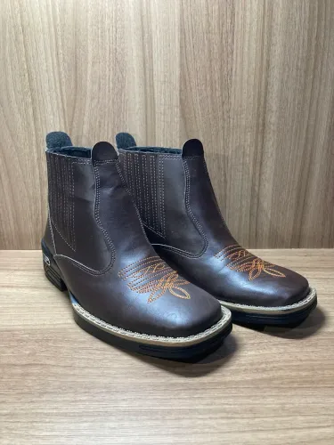 BOTA TEXANA CANO CURTO MARROM CHOCOLATE TAM. 39 + CAIXA | NOVA | DIVIDO EM ATÉ 18X | R$99