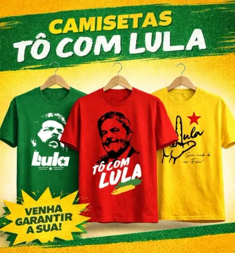 Camiseta Lula política 