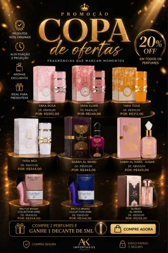 Promoção da Copa Perfumes Árabes Originais (LOJA FÍSICA JUNDIAI)