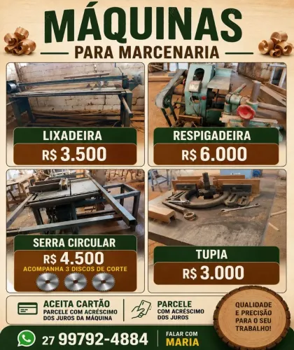 Máquinas para marcenaria 