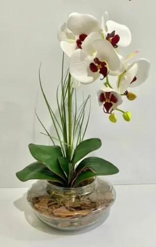Arranjo de mesa Orquídea de Silicone
