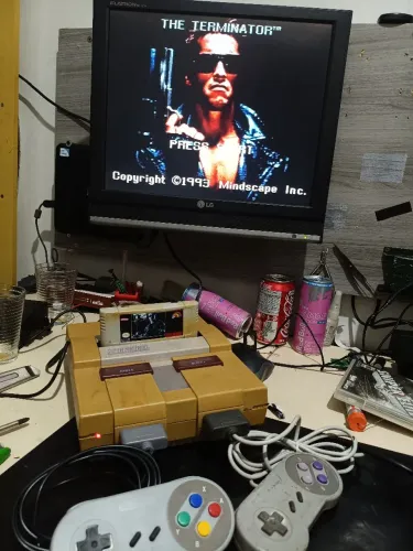 Super Nintendo+ 2 Controles+ Cartucho 