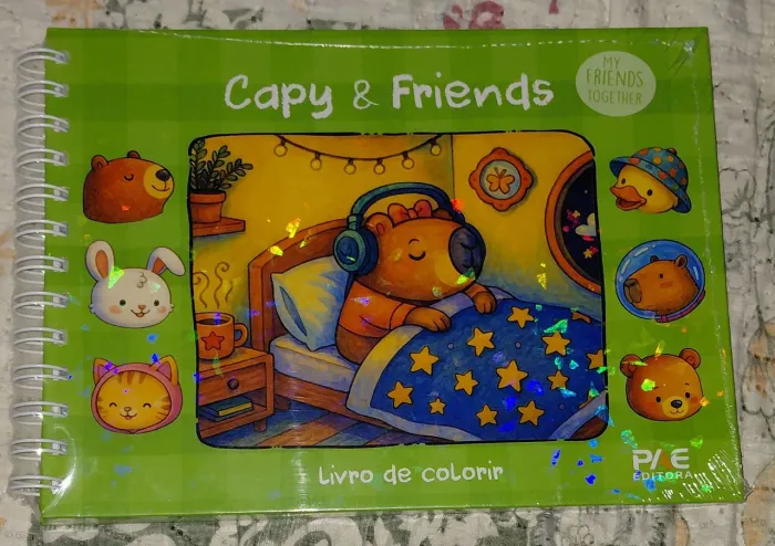 Kit 2 Livros De Colorir Capy & Friends Editora PAE Novo