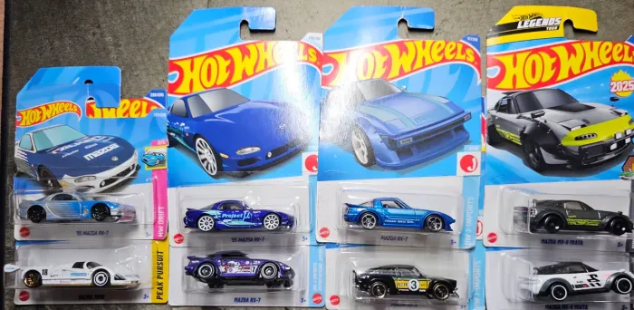 Set Lote Conjunto Hot Wheels Mazda 787B Miata RX7 RX3