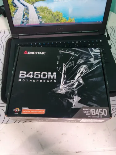 Placa Mãe Biostar B450MHP AM4 (Nova/Semi-nova) - Perfeita p/ Ryzen!