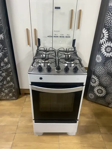 Fogão Brastemp 4 bocas branco funcionando perfeitamente